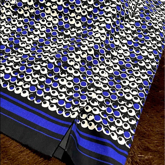 Ann Taylor Petite Black, White, Blue Skirt - Picture 6 of 13